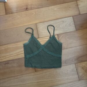 Aeropostale Olive Lace Cami
